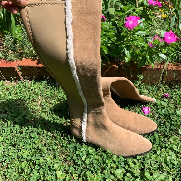 ๐ฆ NWOT GILLI Shearling & Suede Tall Shaft - 7.5 - Picture 3 of 6